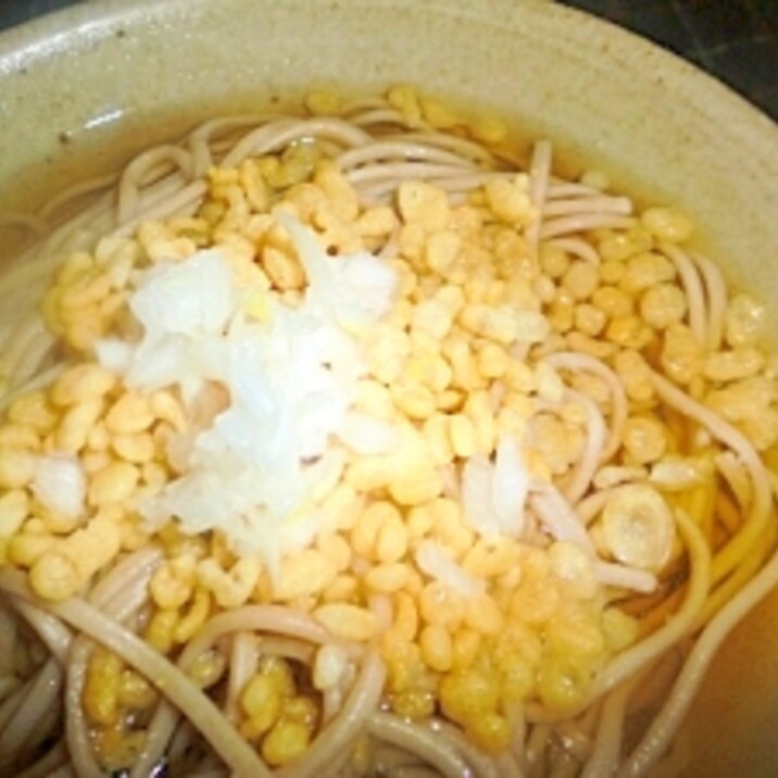 天かす蕎麦★生姜を入れて